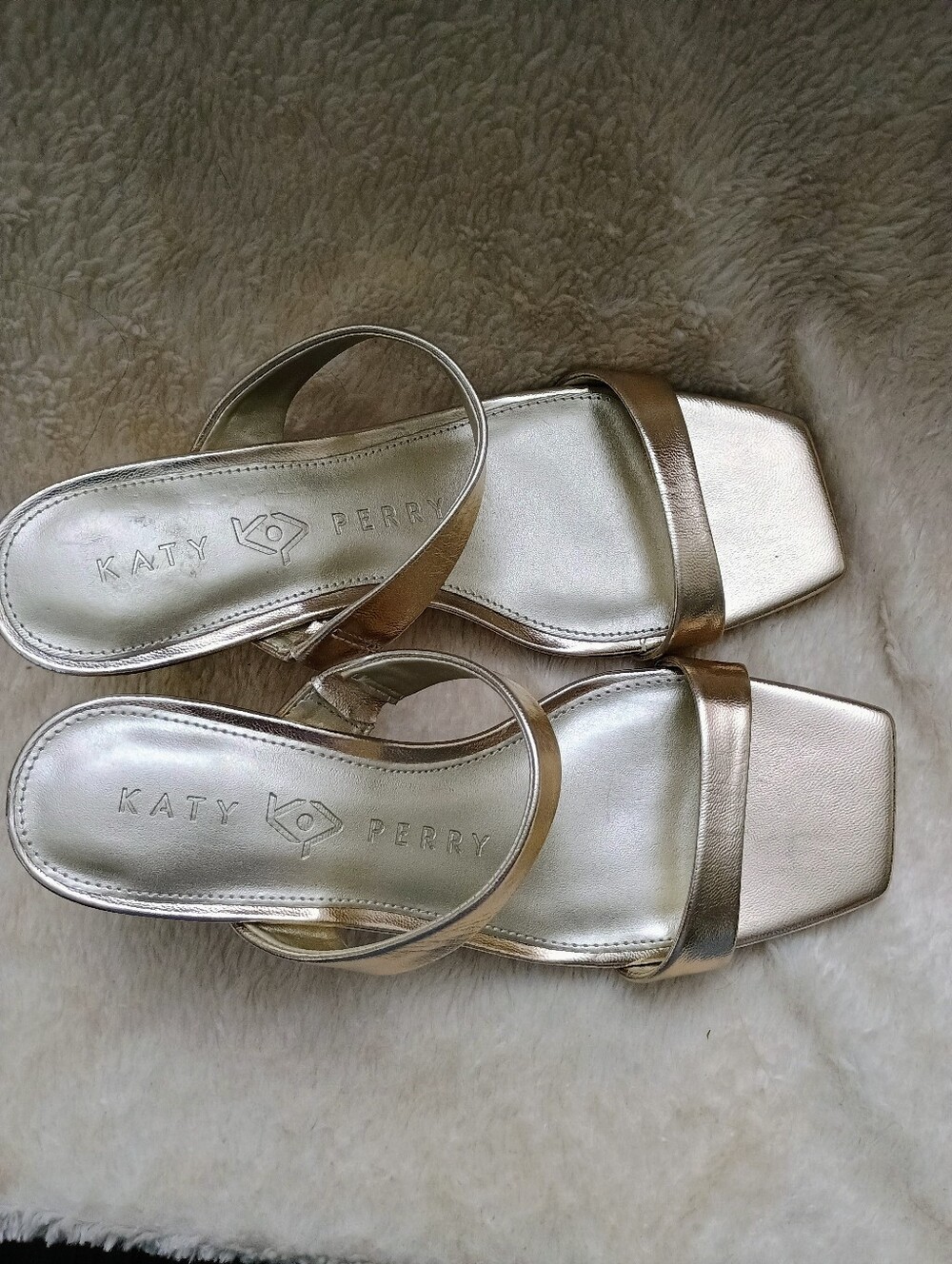 Katy Perry Oceanside Gold Seashell Sculpted Statement Heel Sandals